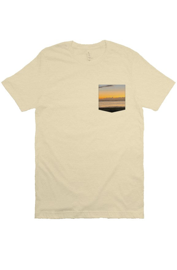 sunset pocket tee
